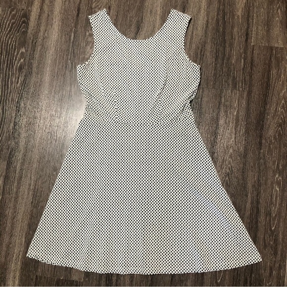 George Dresses & Skirts - George Black & White Polka Dot Dress Sleeveless Round Neck, V-Back Size M (8-10)